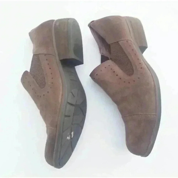 Korks Womens Gertrude Slip On Shoes Dark Brown Perforated Cap Toe 10 M - Picture 7 of 8